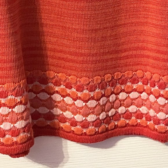 Boho Orange Knit Minidress - Picture 3 of 3